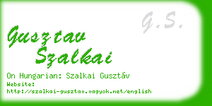 gusztav szalkai business card